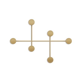 Wallity Dama-A Gancho de pared metálico dorado